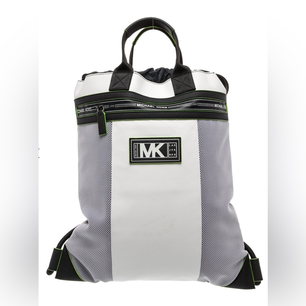 Michael Kors Airport Edition Colorblock Nylon & Leather Unisex Backpack EUC